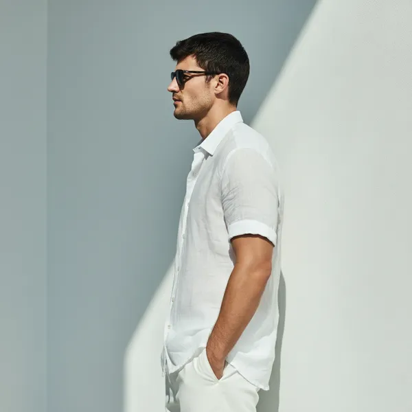Summer_Breeze_White_Half_Sleeve_Linen_Shirt_Men