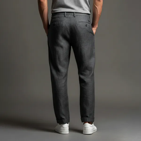 The_Linear_Iron_Grey_Pure_Linen_Pant_For_Men