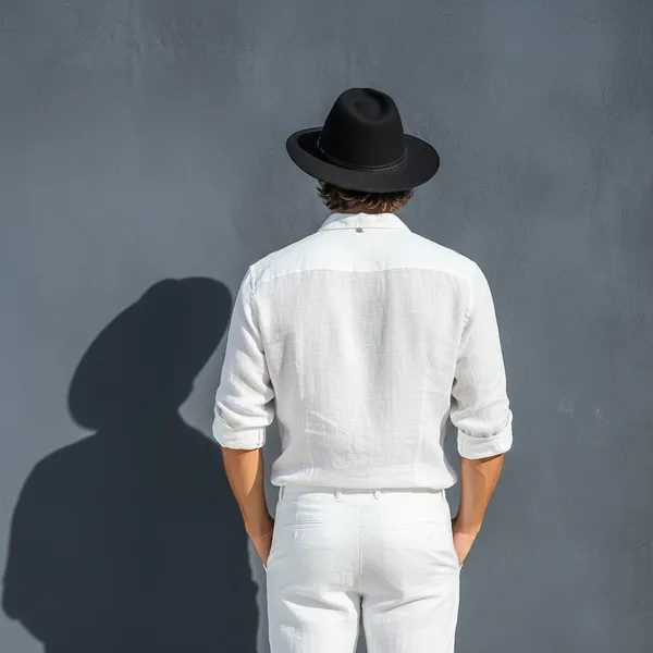 White_Pure_Linen_Shirt_For_Men