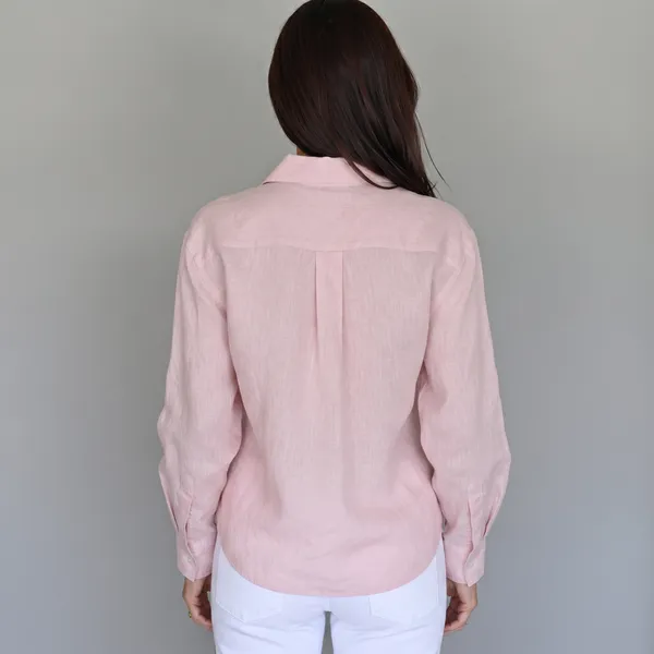 Blush_Pink_100%_Pure_Linen_Shirt_For_Women'S