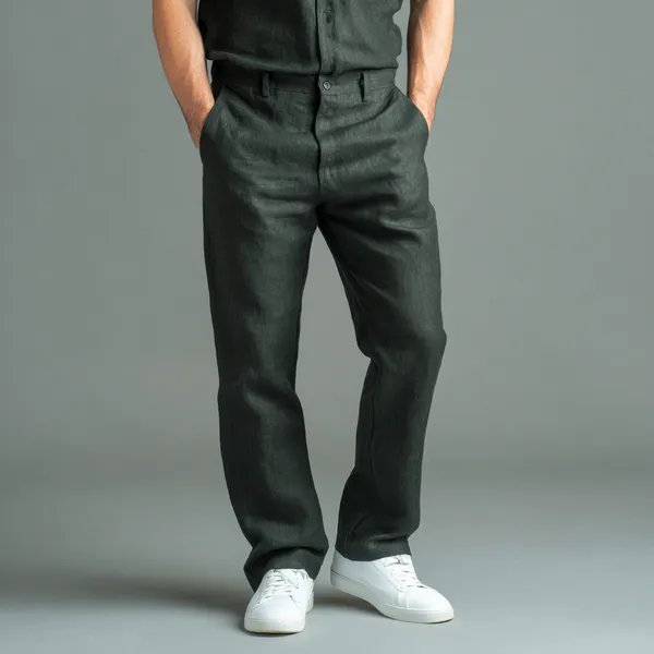 Charcoal_Green_Ultra-Breathable_Pure_Linen_Trousers_Men