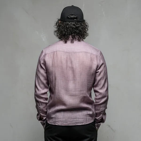 Men'S_Lavender_100%_Pure_Linen_Shirt
