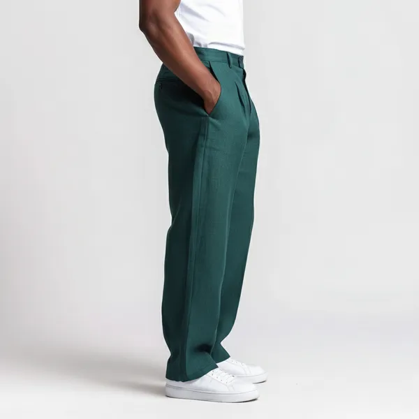 Teal_Pure_Linen_Resort_&_Beach_Wear_Trouser_For_Men