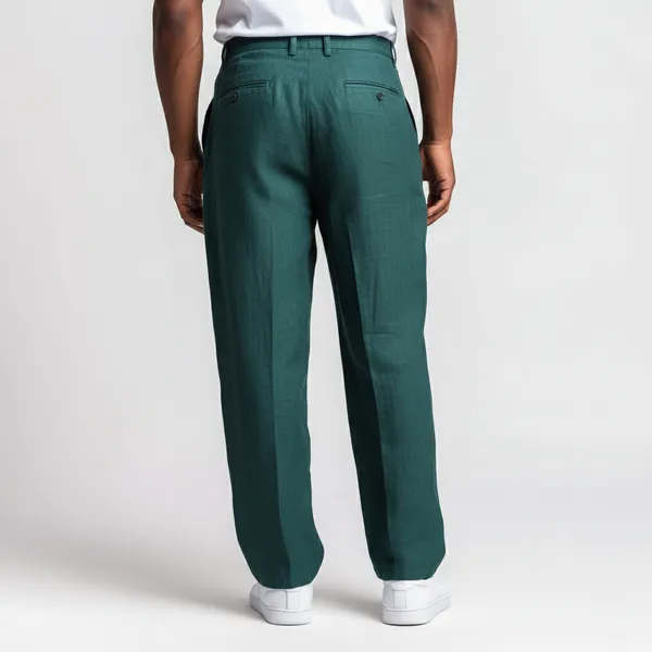 Teal_Pure_Linen_Resort_&_Beach_Wear_Trouser_For_Men