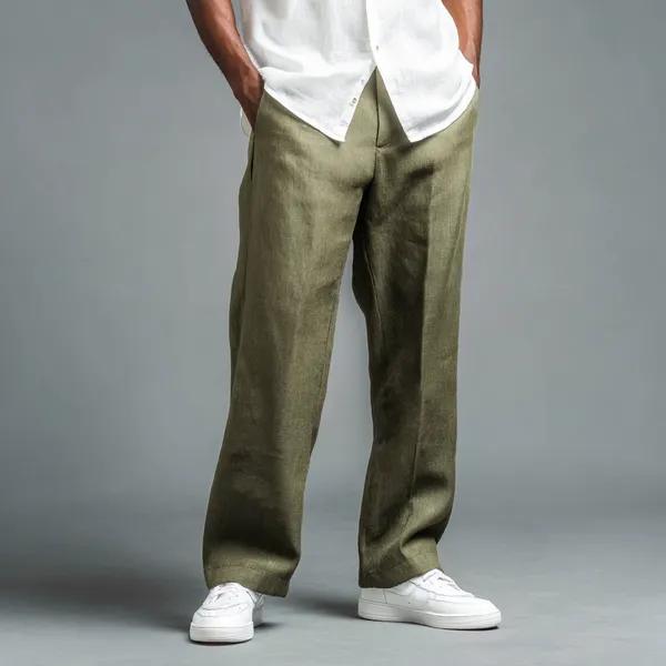 The_Perfect_Olive_Green_Summer_Weight_Linen_Pant_Men