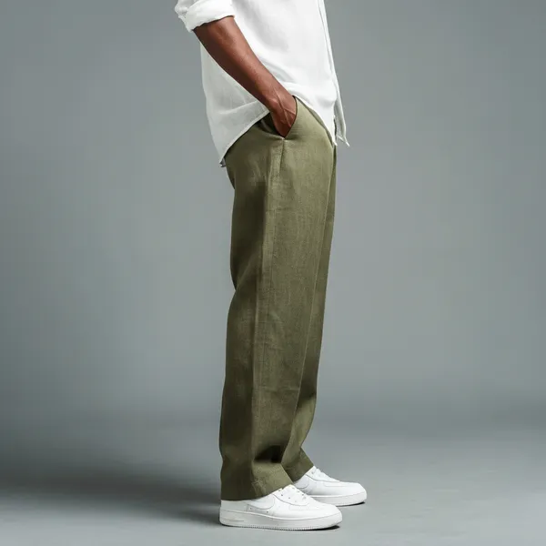 The_Perfect_Olive_Green_Summer_Weight_Linen_Pant_Men