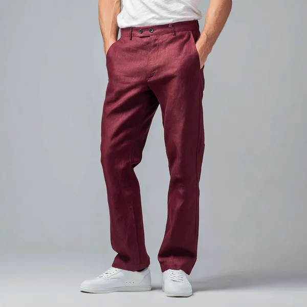 Oxblood_Ultra-Breathable_Pure_Linen_Trousers_Men