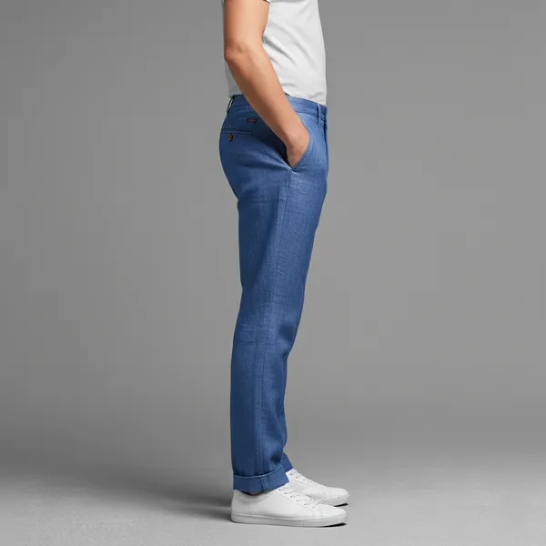French_Blue_Ultra-Breathable_Pure_Linen_Trousers_Men