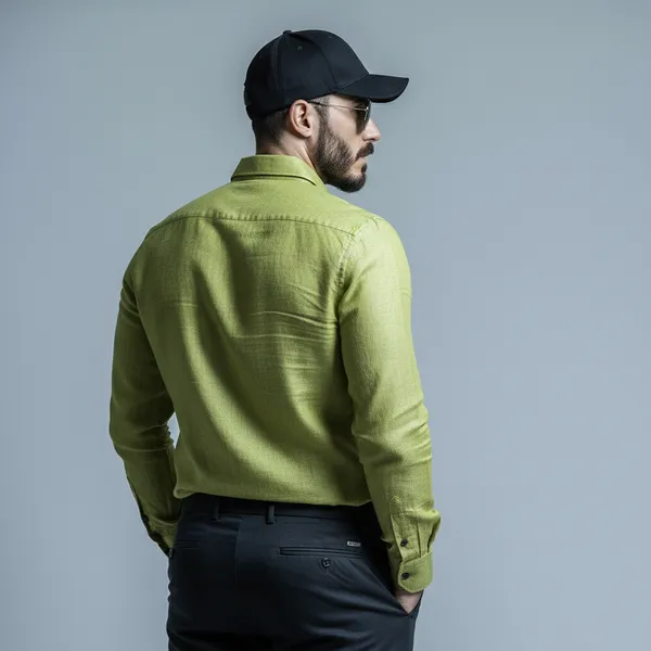 Men'S_Pear_Pure_Linen_Shirt