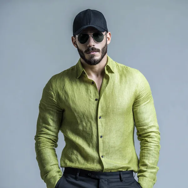 Men'S_Pear_Pure_Linen_Shirt