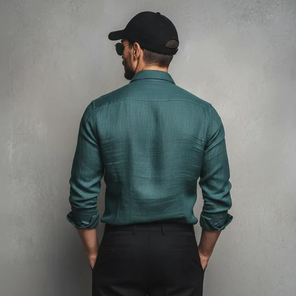 Deep_Sea_Green_100%_Linen_Shirt_For_Men'S