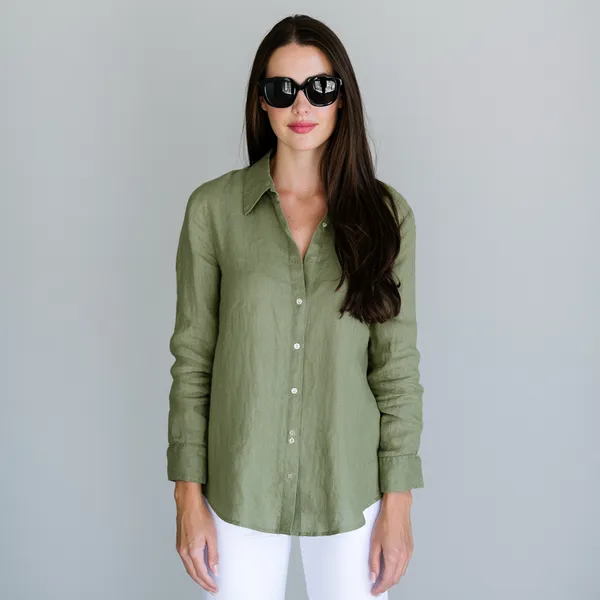 Light_Olive_Green_100%_Pure_Linen_Shirt_For_Women'S
