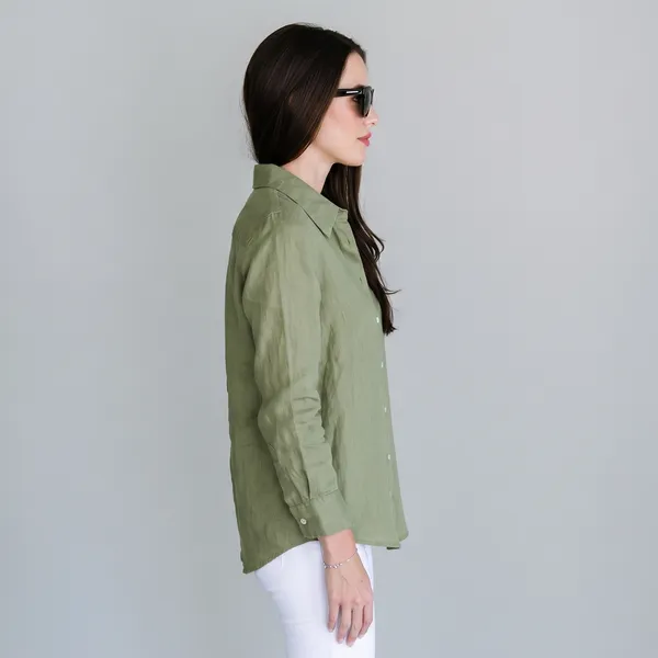 Light_Olive_Green_100%_Pure_Linen_Shirt_For_Women'S