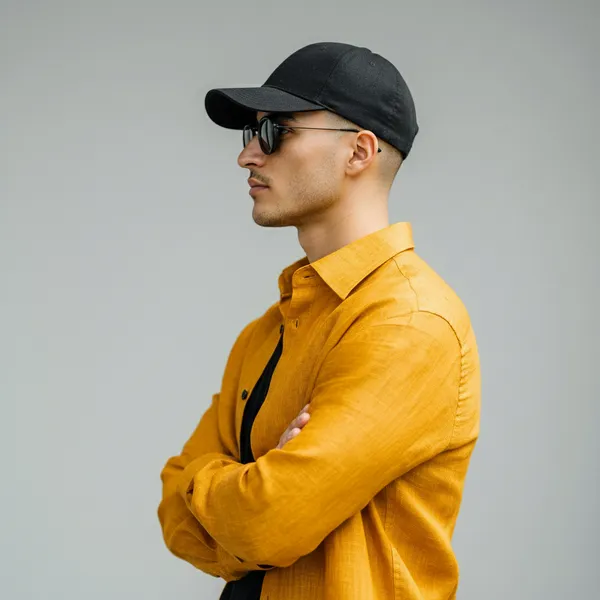 Men'S_Burnt_Goldenrod_Pure_100%_Linen_Shirt