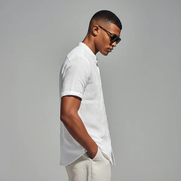 White_Half_Sleeve_Linen_Shirt_For_Men