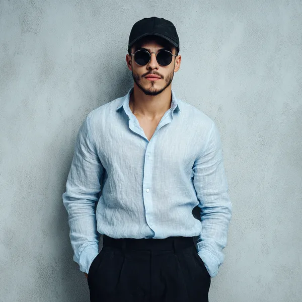 Men'S_Sky_Blue_Pure_100%_Linen