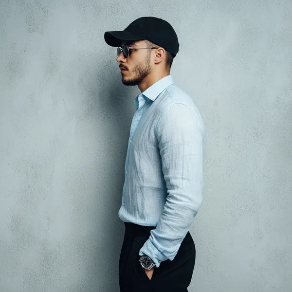 Men'S_Sky_Blue_Pure_100%_Linen