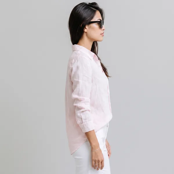 Pale_Baby_Pink_100%_Pure_Linen_Shirt_For_Women'S
