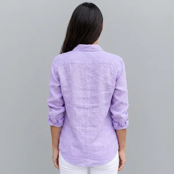 Pastel_Purple_100%_Pure_Linen_Shirt_For_Women'S