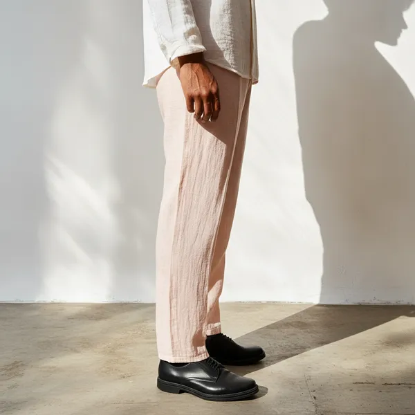 Peach_Pink_Pure_Linen_Resort_&_Beach_Wear_Trouser_For_Men