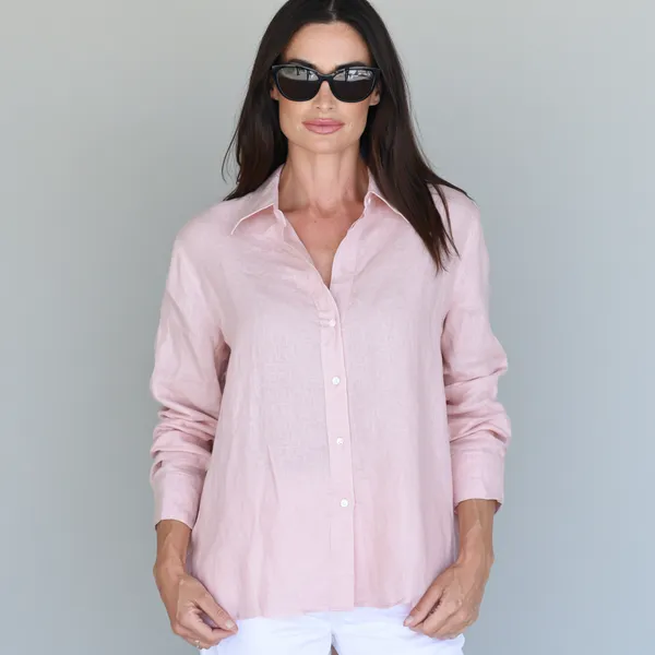Soft_Pink_100%_Pure_Linen_Shirt_For_Women'S