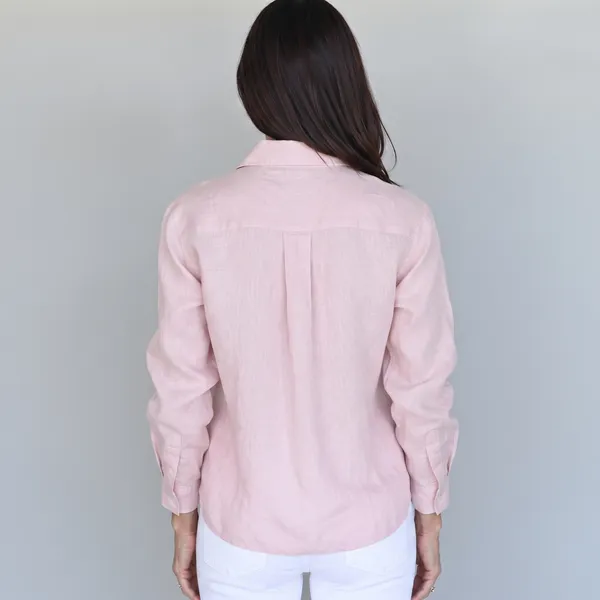 Soft_Pink_100%_Pure_Linen_Shirt_For_Women'S