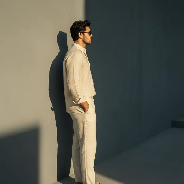 Beige_Pure_Linen_Shirt_For_Men