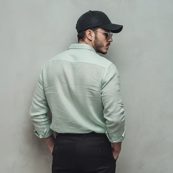 Classic_Light_Dusty_Green_Pure_100%_Linen_Shirt_For_Men'S