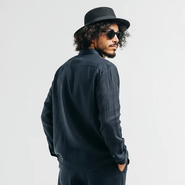 Luxury_Blue_Pure_100%_Linen_Men'S_Shirt