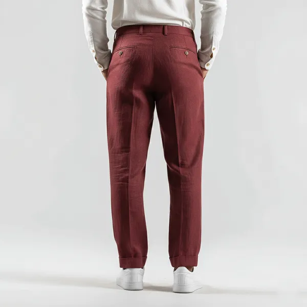 Merlot_Wine_Stay-Cool_Linen_Summer_Trousers_Men