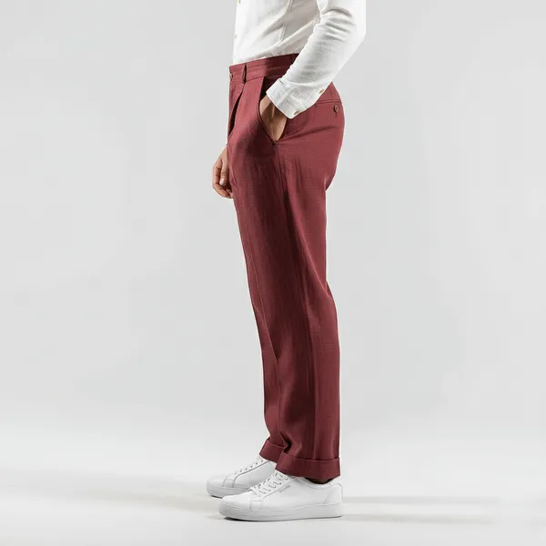 Merlot_Wine_Stay-Cool_Linen_Summer_Trousers_Men
