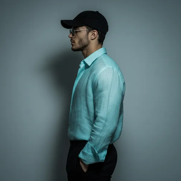 Classic_Light_Sea_Green_Pure_100%_Linen_Shirt_For_Men'S