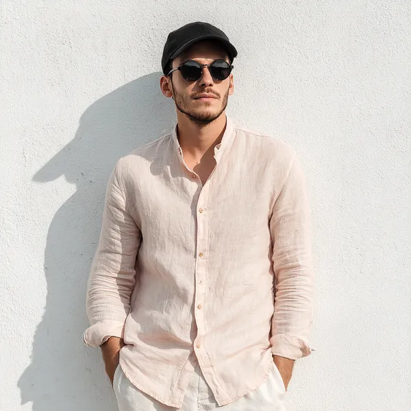 Blush_Pink_Pure_Linen_Shirt_For_Men