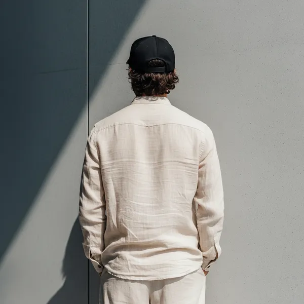 Ivory_Beige_Pure_Linen_Shirt_For_Men