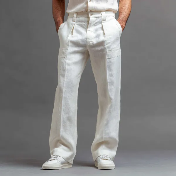 Off-White_Pure_Linen_Resort_&_Beach_Wear_Trouser_For_Men