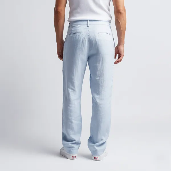 Ice_Blue_Pure_Linen_Resort_&_Beach_Wear_Trouser_For_Men