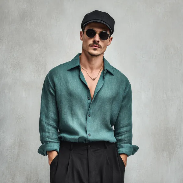 Signature_Spruce_100%_Pure_Linen_Shirt