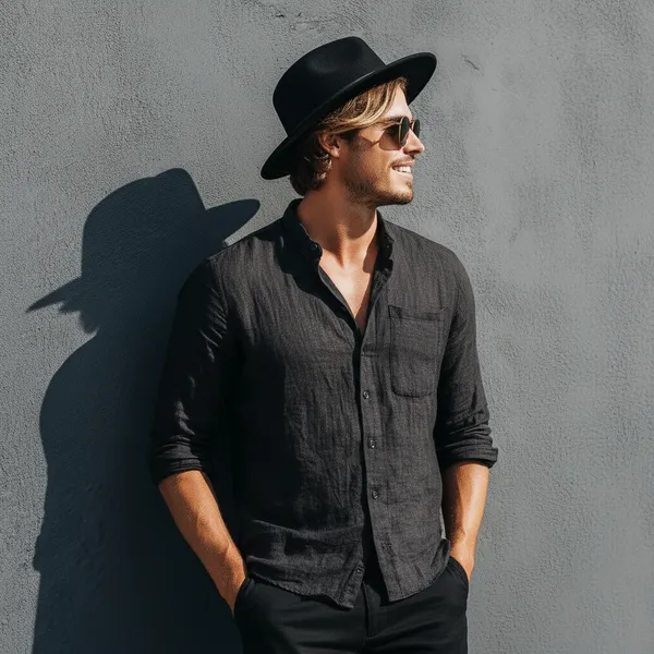 Black_Pure_Linen_Shirt_For_Men