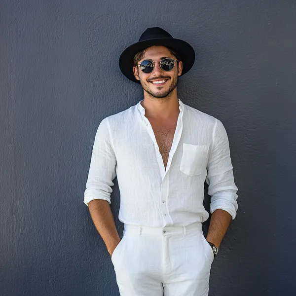 White_Pure_Linen_Shirt_For_Men