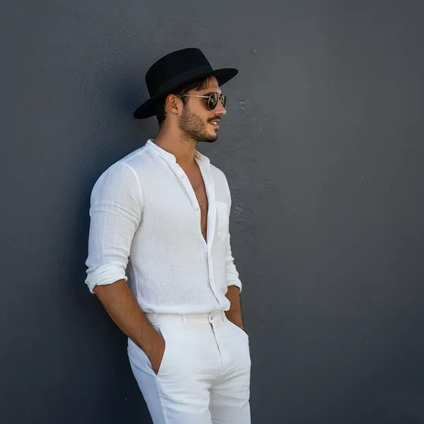 White_Pure_Linen_Shirt_For_Men