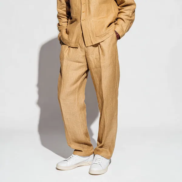 Camel_Pure_Linen_Resort_&_Beach_Wear_Trouser_For_Men