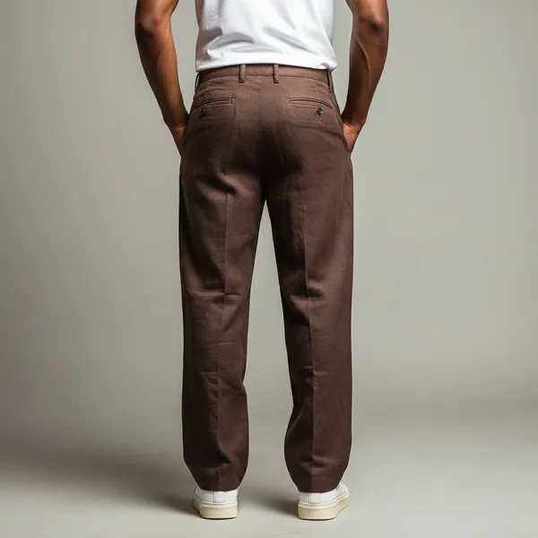 The_Linear_Dark_Walnut_Pure_Linen_Pant_For_Men