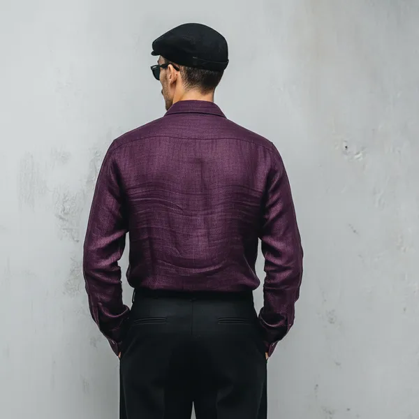 Men'S_Softer_Purple_100%_Pure_Linen_Shirt