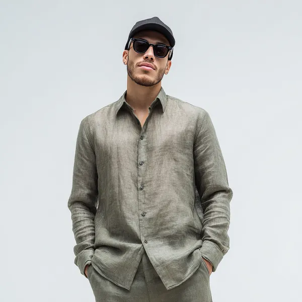 Light_Olive_Green_Pure_Linen_Shirt_For_Men