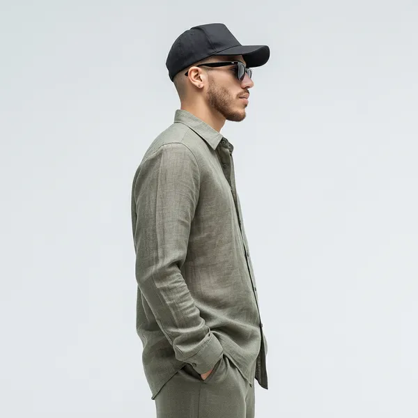 Light_Olive_Green_Pure_Linen_Shirt_For_Men