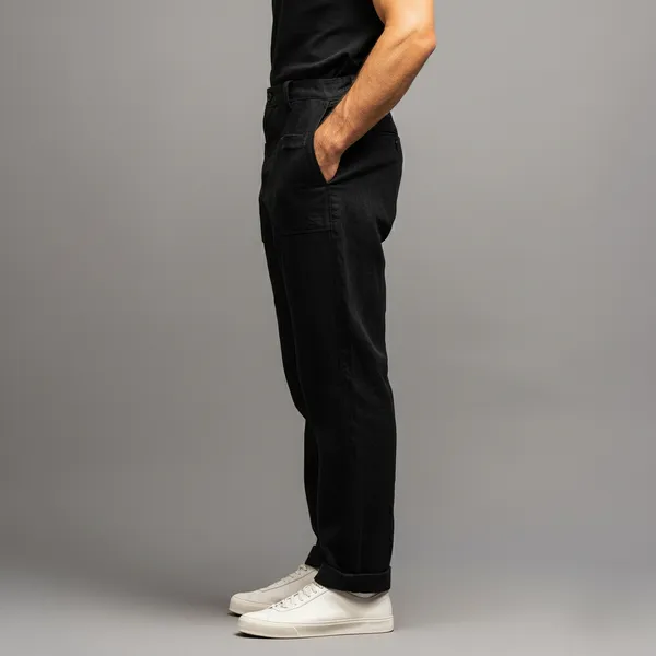Black_Pure_Linen_Resort_&_Beach_Wear_Trouser_For_Men