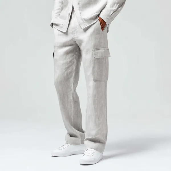 Light_Grey_Pure_Linen_Resort_&_Beach_Wear_Trouser_For_Men