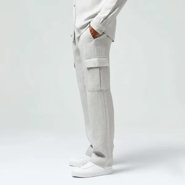 Light_Grey_Pure_Linen_Resort_&_Beach_Wear_Trouser_For_Men