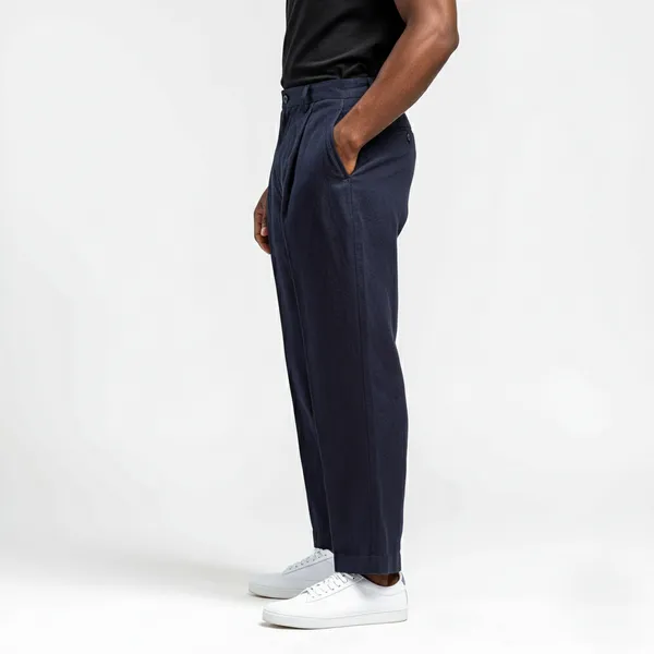 Deep_Blue_Pure_Linen_Resort_&_Beach_Wear_Trouser_For_Men