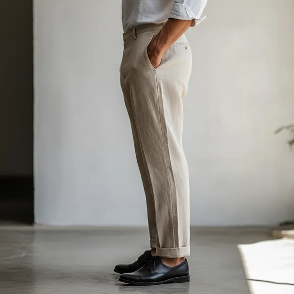 Beige_Pure_Linen_Resort_&_Beach_Wear_Trouser_For_Men